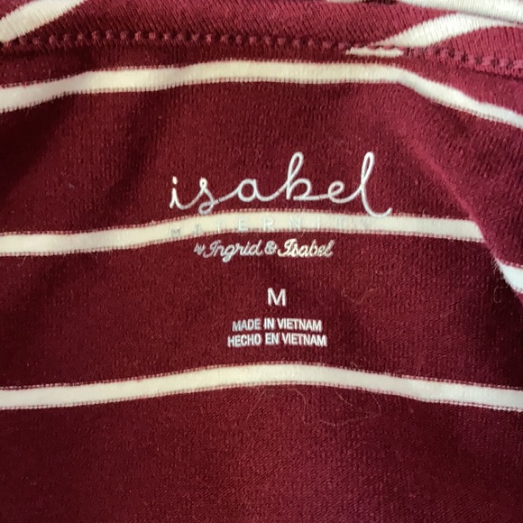 NWT Isabel Maternity By Ingrid 3/4 Scoop T-shirt Dress Burgundy - Picture 3 of 3